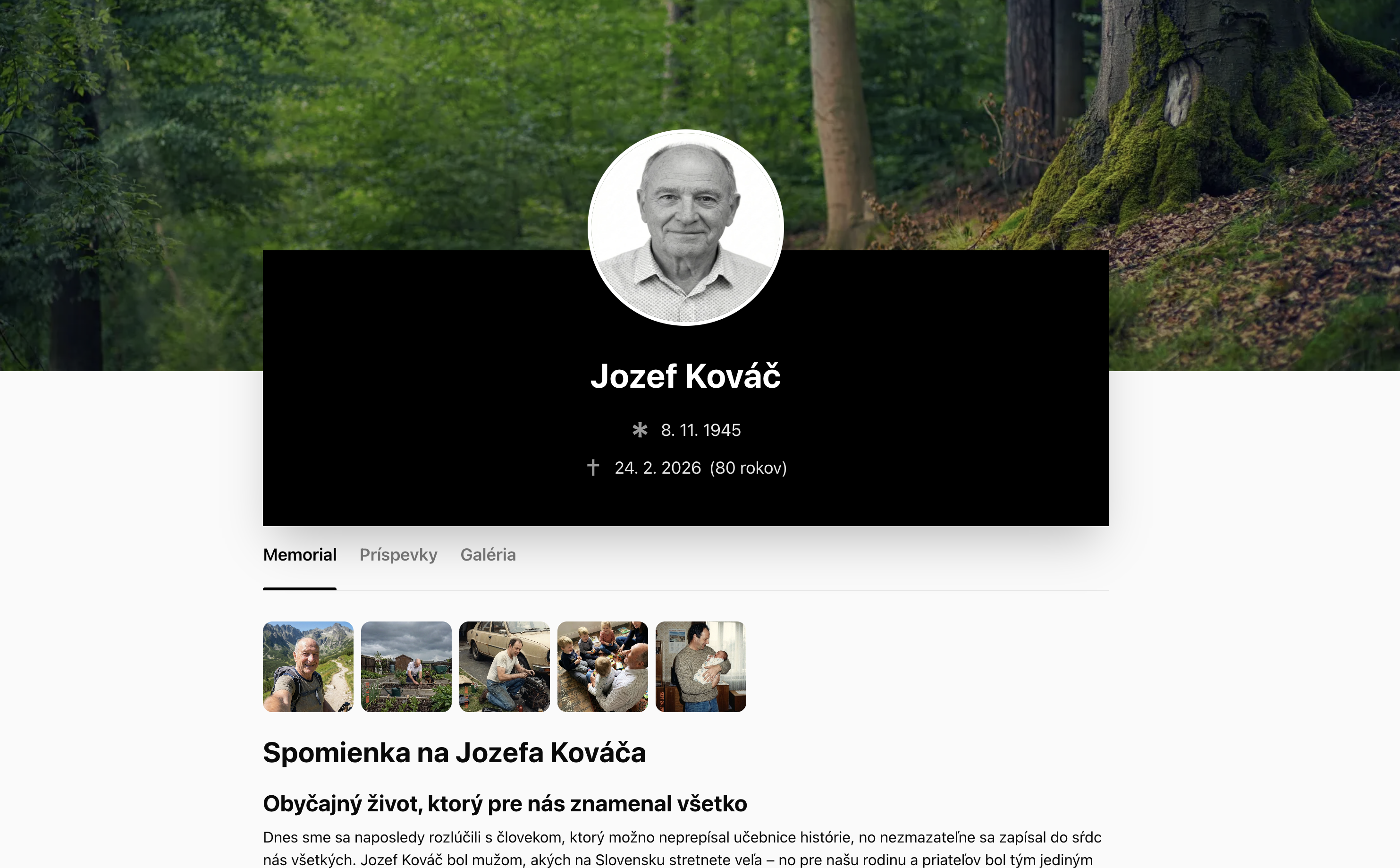 Online memoriál