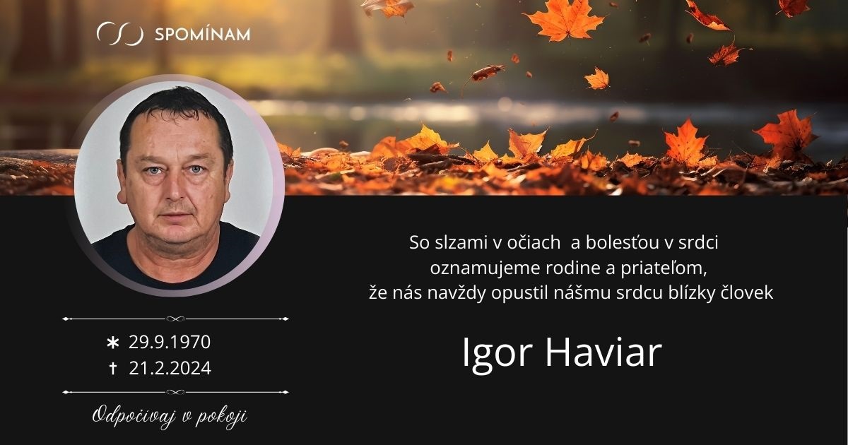 Igor Haviar | Spomínam